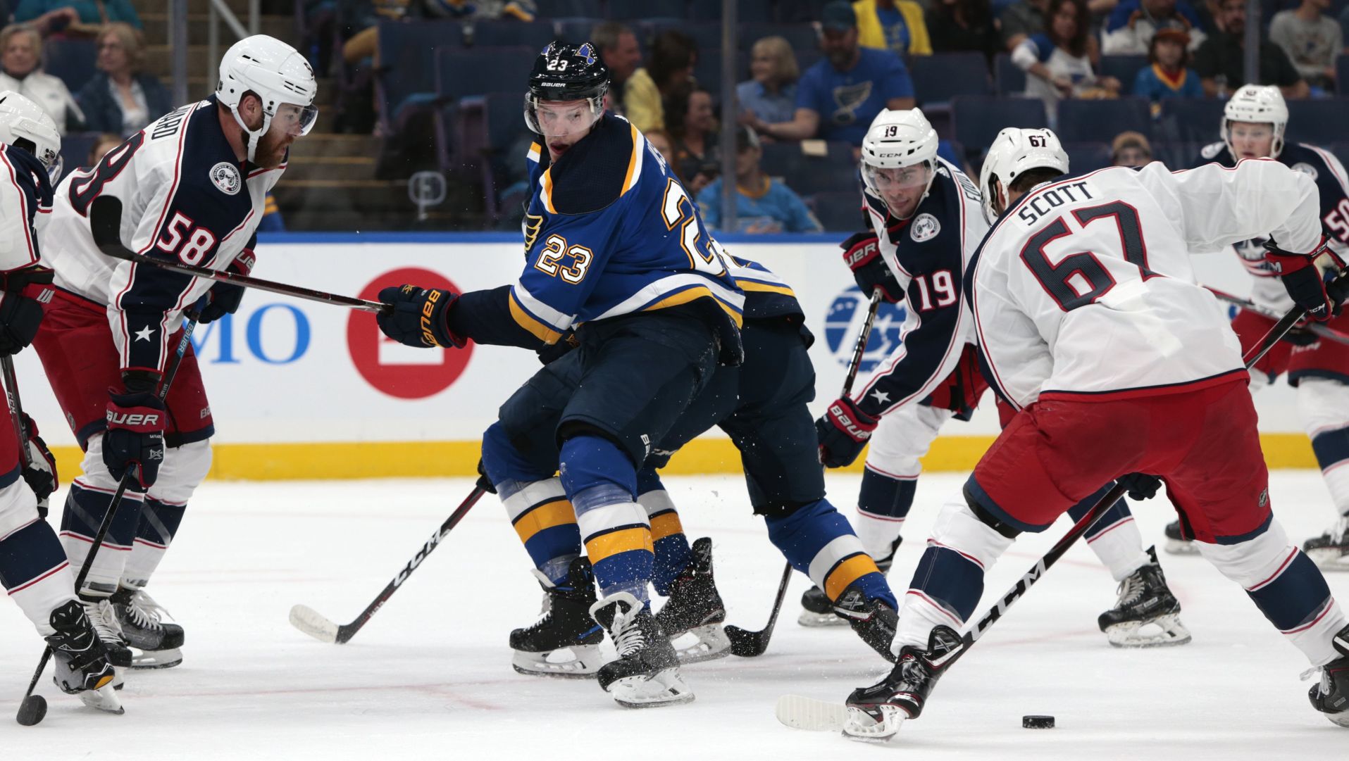 Blues host preseason game against Blue Jackets